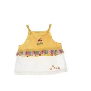 CATIMINI Yellow and White Toddler Dress KIDS